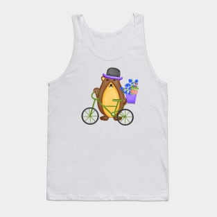 Cute groundhog with bicycle. Tank Top